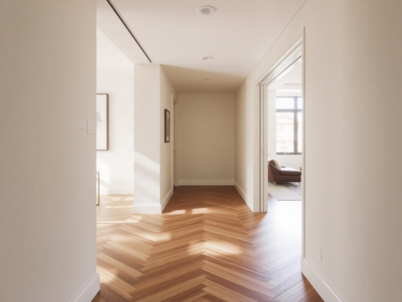 Herringbone hallway
